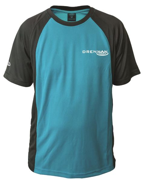 Drennan Black & Aqua T-Shirt Fishing Clothing 